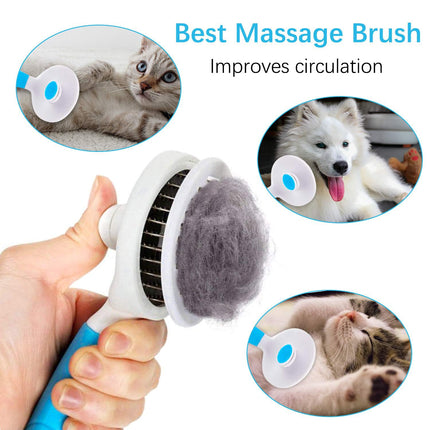 Pet Slicker Brush – Gentle Hair Removal, Shedding & Massage, All Fur Types