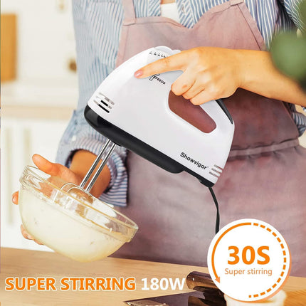 Electric Mixer for Baking – 7-Speed Handheld Mixer with 5 Accessories