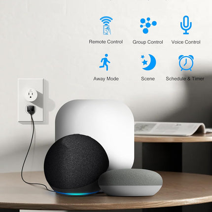Smart Plug 15A – Wi-Fi & Bluetooth, Alexa/Google, Remote & Timer Control