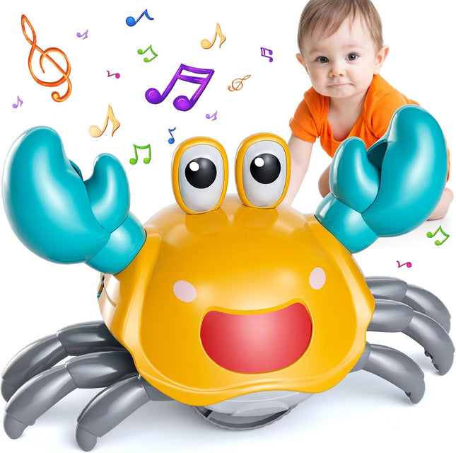 Crawling Crab Baby Toy – Tummy Time Walking & Dancing Toy for Infants