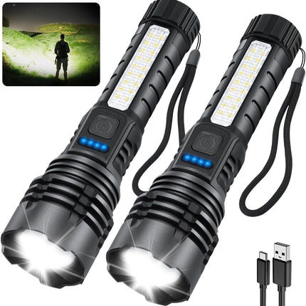 Rechargeable High Lumen Flashlight 7 Mode Super Bright LED Tactical Light