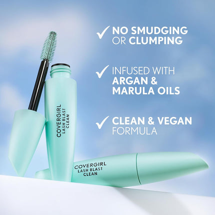 Lash Blast Clean Volume Mascara – Vegan, Volumizing & Smudge-Proof, Very Black