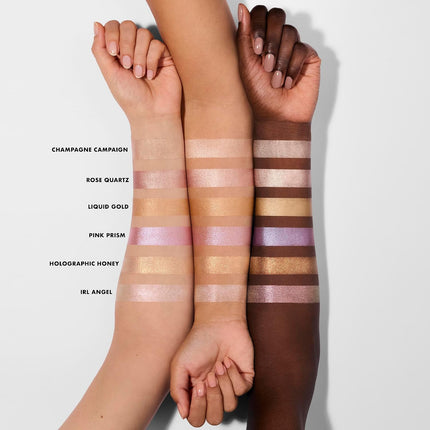 Halo Glow Highlight Beauty Wand, Champagne, Liquid Highlighter, Buildable & Vegan Glow