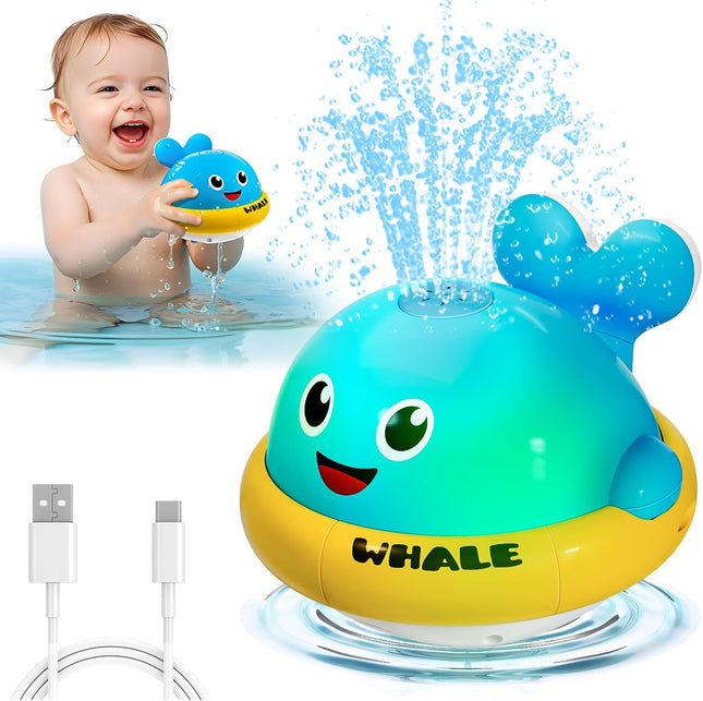 Baby Bath Toys – Light Up Whale Sprinkler for Toddlers 1–3 Years