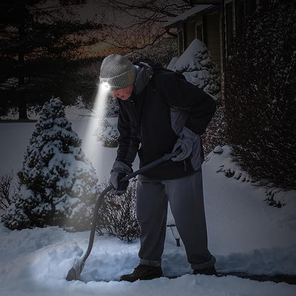 LED Beanie with Light, Fleece-Lined Rechargeable Hat, Warm Hands-Free Cap for Men & Women
