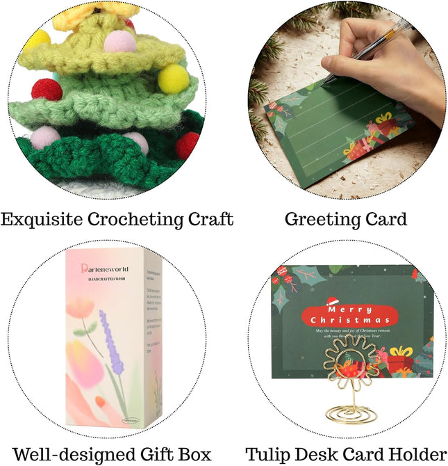 Festive Handmade Crochet Christmas Tree Gift for Women Mom Coworkers Teacher