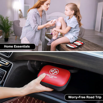 Mini First Aid Kit – 150-Piece Waterproof Medical Kit for Home, Car & Travel