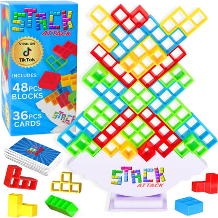 Stack Attack Family Balance Game Building Blocks Toy Gift for Kids Adults
