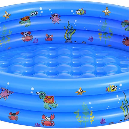 Inflatable Round Kiddie Pool Toddler Water Play Center Indoor Outdoor