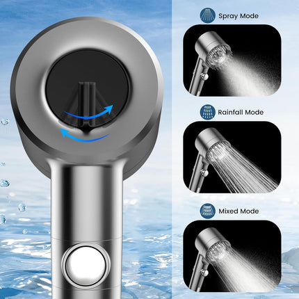 Filtered Handheld Shower Head – High Pressure, Multi-Spray, ON/OFF Switch