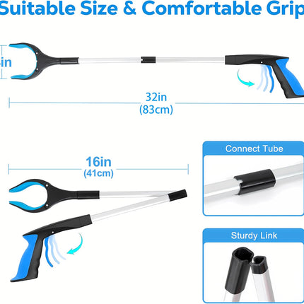 Extra Long Grabber Reacher – 32" Foldable Gripper for Trash, Recovery & Gifts