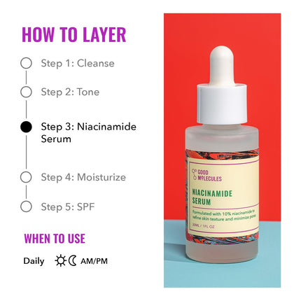 Niacinamide Serum 10% – Targets Blemishes, Brightens & Hydrates Skin