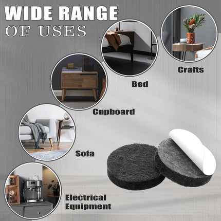 182 Pcs Felt Pads for Furniture – Protect Hardwood Floors, Black