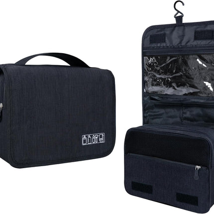 Large Capacity Toiletry Bag with Hanging Hook – Waterproof Travel Cosmetic Organizer