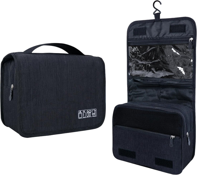 Large Capacity Toiletry Bag with Hanging Hook – Waterproof Travel Cosmetic Organizer