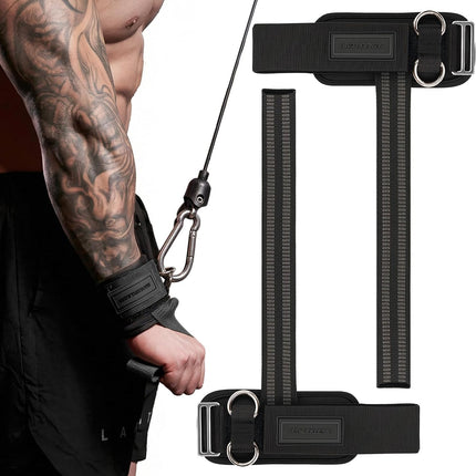 Wrist Straps for Weightlifting with D-Rings Gym Lifting Straps for Men & Women