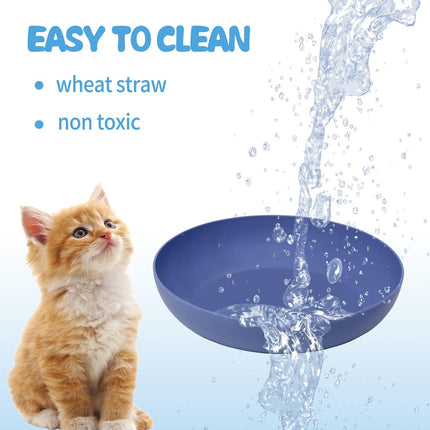 8-Pack Cat Bowls – Whisker Friendly, Shallow Wide Food & Water Bowls