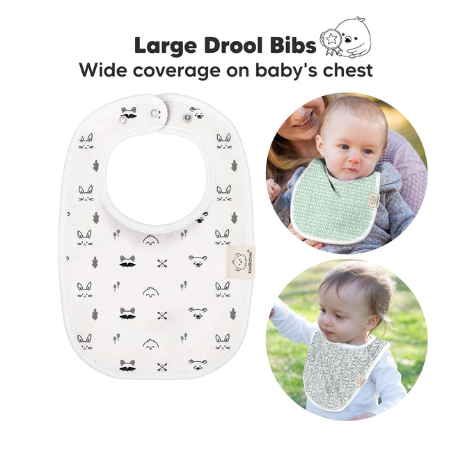 8-Pack Organic Baby Bibs – Soft Cotton, Teething & Drooling, 0–24 Months