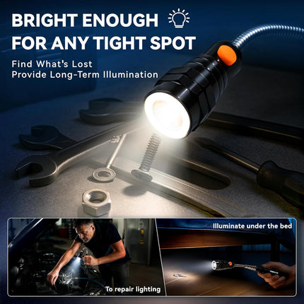 Extendable Magnetic Flashlight with Pickup Tool – Cool Gadget Gift for Men & Women