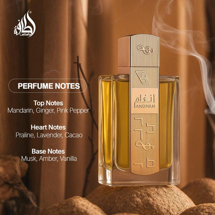 Lattafa Angham Perfume Unisex 100ml Eau de Parfum Citrus Lavender Amber Vanilla Fragrance