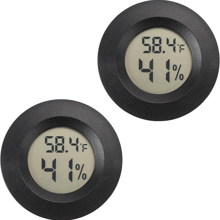 Mini Hygrometer Thermometer 2-Pack – Indoor/Outdoor, Fahrenheit & Celsius