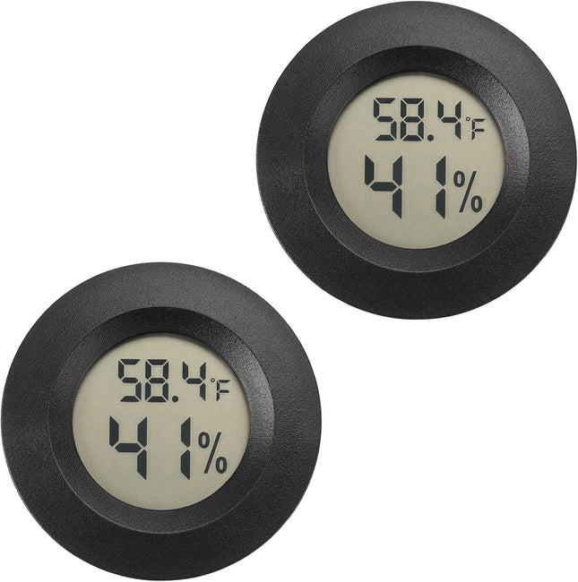 Mini Hygrometer Thermometer 2-Pack – Indoor/Outdoor, Fahrenheit & Celsius