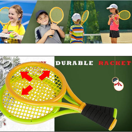 Kids Outdoor Indoor Tennis Set with Racquets, Carrying Bag & Training Balls