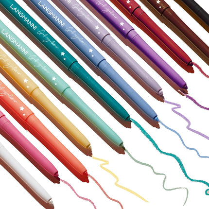 12 Colors Gel Eyeliner Pencil Set Matte Waterproof Smudge Proof Makeup