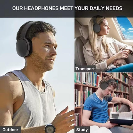 Wireless HiFi Headphones – Noise Cancelling, Deep Bass, Over-Ear for Phones & Tablets