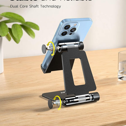 Dual Folding Phone Stand – Adjustable Desktop Holder for iPhone, Switch & All Phones