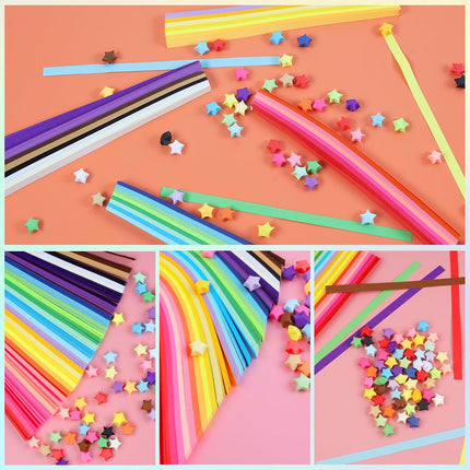 2060 Sheets Origami Paper, 27 Color Double-Sided Star Strips, DIY Craft Supplies