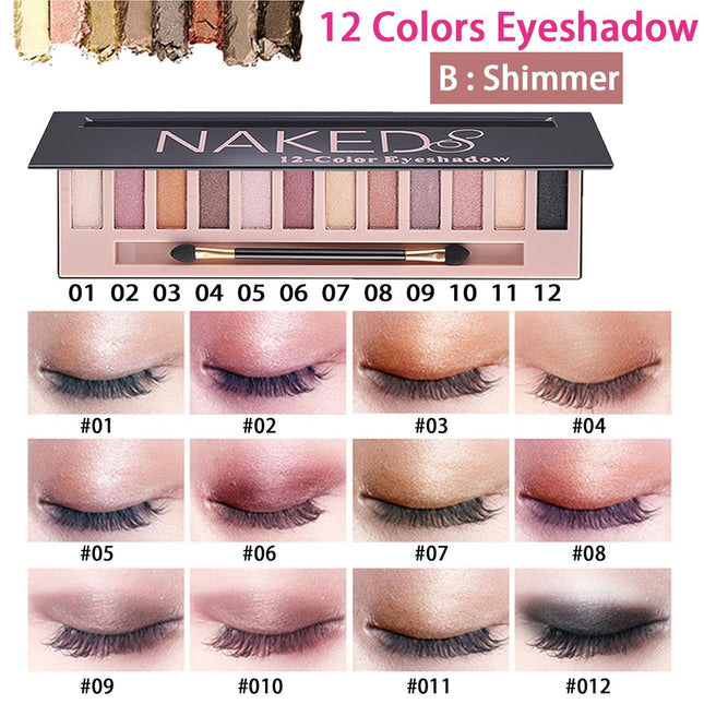 Complete Makeup Set for Women Teens Eyeshadow Lipstick Brush Sponge Kit