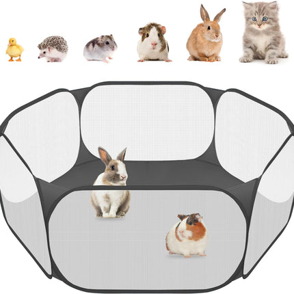 Small Animal Playpen – Pop-Up Portable Play Yard with Mesh, Indoor/Outdoor