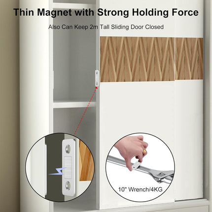 Ultra Thin Cabinet Magnetic Catch – 4-Pack for Kitchen & Closet Doors