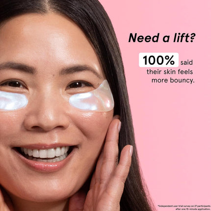 Peptide Under Eye Patches 6 Pairs, Niacinamide & Rice Extract, Firming Eye Masks, Vegan