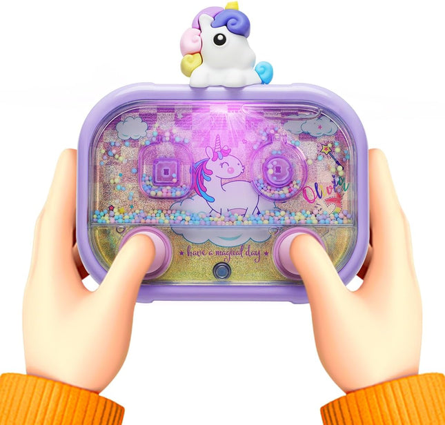 Handheld Water Game with Light Retro Fidget Travel Toy for Kids Ages 3+