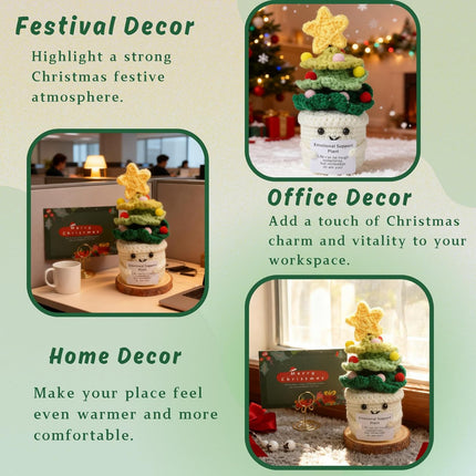 Festive Handmade Crochet Christmas Tree Gift for Women Mom Coworkers Teacher