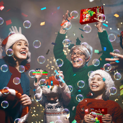 20PCS Christmas Bubble Wands – Toddler Party Favors, Non-Candy Stocking Fillers