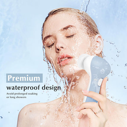 Electric Silicone Face Scrubber Facial Cleansing Brush Deep Clean Waterproof