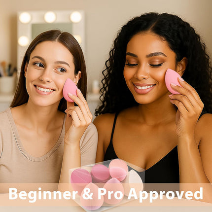 7PCS Makeup Sponge Set Blender Beauty Sponges Latex Free with Travel Case