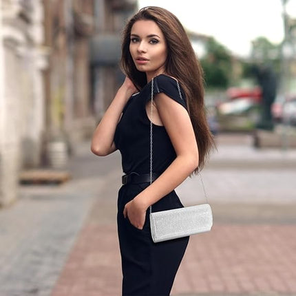 Women Sparkling Evening Clutch Purse Party Wedding Handbag Elegant Bag
