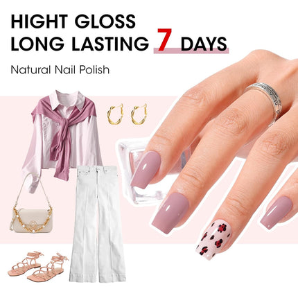 6pc Neutral Nail Polish Set Nude Earth Tones Fall Winter Colors