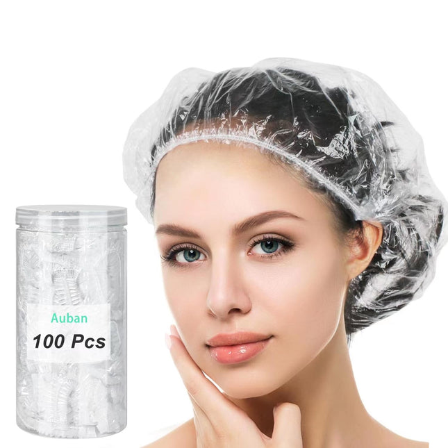 100PCS Disposable Shower Caps – Thick, Waterproof Hair Caps for Travel & Home