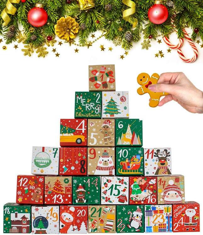 24 Christmas Advent Calendar Gift Boxes, DIY 24-Day Countdown for Holiday Surprises