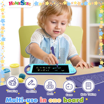 Astrodraw LCD Writing Tablet – Colorful Doodle Pad for Toddlers, Birthday Gift (Aqua/Purple)