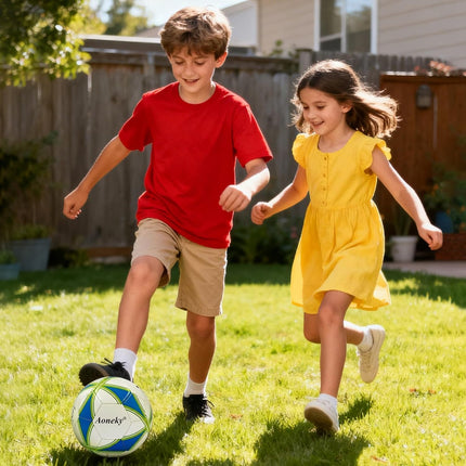 Soccer Ball with Pump Official Size Training Football Indoor Outdoor Play