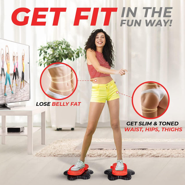 Full Body Toning with 15" XXL Ab Twister Board – 2pcs Waist Twisting Discs