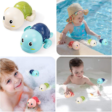 Swimming Turtle Bath Toys – Wind-Up Water Toys for Toddlers 1–4 (3 Pack)