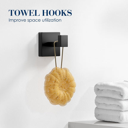 7-Piece Matte Black Bathroom Accessory Set, SUS304 Stainless Steel