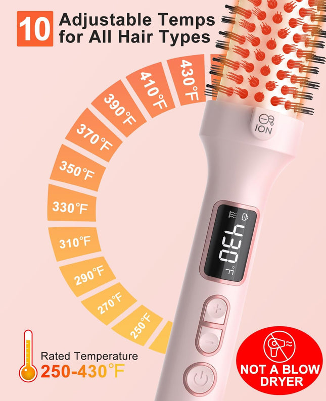 Thermal Curling Brush – Blowout Look, Dual Voltage, 10 Temp Settings